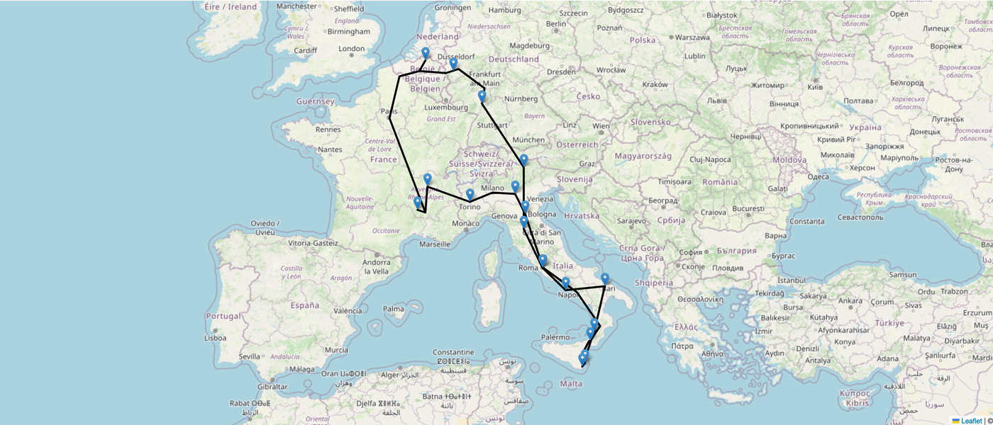 Screenshot Routenplanung Elternzeit Ida