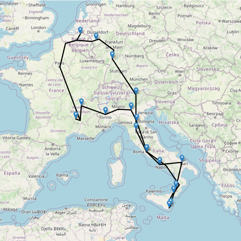 Screenshot Routenplanung Elternzeit Ida